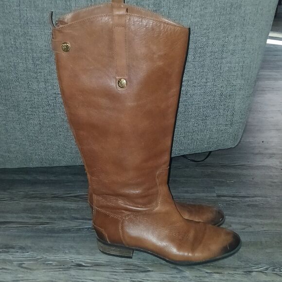 Sam Edelman Penny Whiskey riding boots size 9.5W EUC - Picture 5 of 10